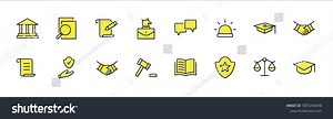 Set Law Justice Vector Line Icons Stock Vector (Royalty Free) 1807236448 | Shutterstock