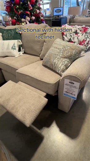 Unveiling comfort in style: Where sleek design meets hidden recliner magic! ✨ #SectionalRecliner #TikTokHome #TikTokHomeDecor