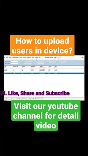How to upload users in Biometric Device from Smartoffice Software | Biomax attendance