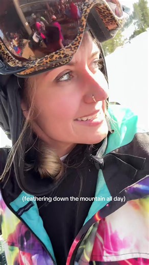 By snowboard, I actually mean feather down the mountain with me all day. #boarding #feather #arbor #north