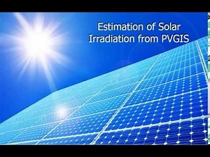 Estimating solar irradiation at any location using PVGIS website