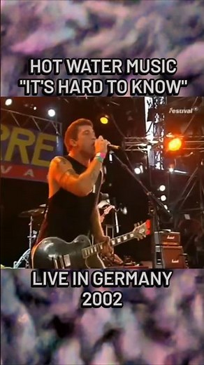 Hot Water Music - "It's Hard to Know" live in Germany (2002) #hotwatermusic #posthardcore #punkrock