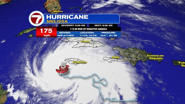 Hurricane Melissa bears down on Jamaica and threatens to be the island’s strongest recorded storm - WSVN 7News | Miami News, Weather, Sports | Fort Lauderdale