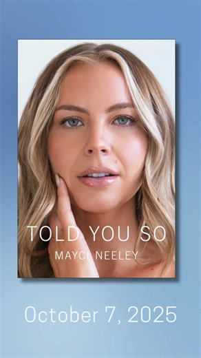 COVER REVEAL! ✨ From TikTok and The Secret Lives of Mormon Wives star Mayci Neeley, a deeply personal story of love, grief, motherhood, and resilience. This inspiring and darkly funny memoir is a heartfelt portrait of a woman finding her voice and her strength. TOLD YOU SO in bookstores everywhere October 7. Pre-order a copy: https://bit.ly/4bACHX6 | SimonBooks | Facebook