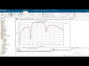 band stop filter design L resonator design simulation result in cst,uwb bpf filter in cst,