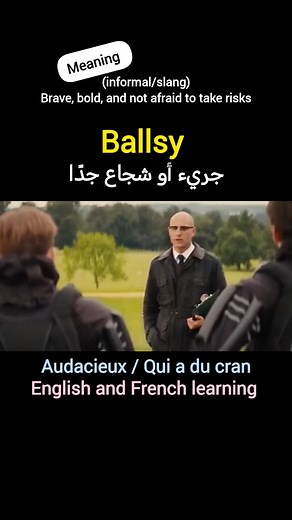 That was a ballsy move to speak out in front of the boss..... | English and French Learning