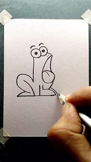 Step by step frog drawing #drawingtutorial | Easy drawing for kids