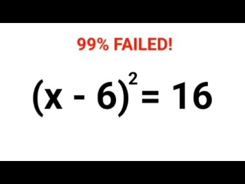 (x - 6)^2 = 16. 99% got it wrong! Ukraine Math Test #math #percentages #ukraine