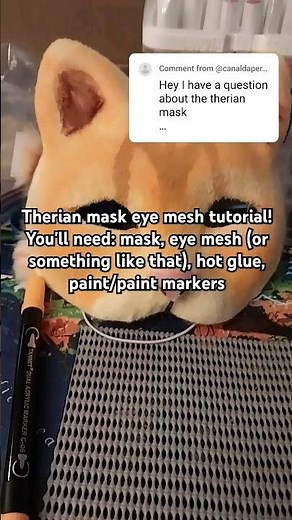 THERIAN MASK EYE MESH TUTORIAL #therian#antizoo#mask#tutorial#eyes#howto#shorts#furry