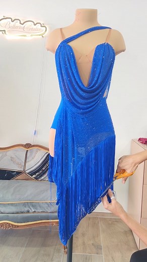 Making off the new beauty💙 It's only the base of the dress flowers and rhinestones coming next😉 #designer #dresses #handmade #crystals #crystalfringes #fashion #luxury #proam #proamdance #dance #dancers #latin #latindress #rythmdress #internationaldancefestival #couture #runway #fashioncouture #fashiondress #fashionblogger #stylist #wdc #forsale #latindressforsale #ラテンドレス #社交ダンスドレス #社交ダンス | Ballerina-créations