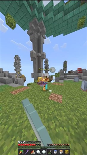 Death by snowball🤣🤣 #pillarsoffortune #minecraft #hypixel #cubecraft #steve #bedrock #java #clutch