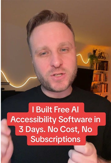 This is the first piece of assistive technology software I have shipped. No development team, not overheads, just me and an AI assistant. The tech giants want you locked in their ecosystems. With apps that break your flow and cost a fortune to use. But what if there was another way? What if you could build the tools you need, without permission or fees? This free software proves it's possible. Built with AI assistance in just 3 days. No subscription needed, no lock-in to any platform. Learn to c