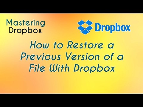 How to Restore Previous Versions of a File With Dropbox