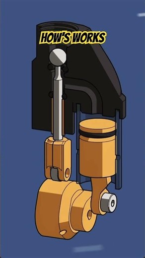 How compressed air engine works? #engineering #design #animation #3danimation #mechanical #engine