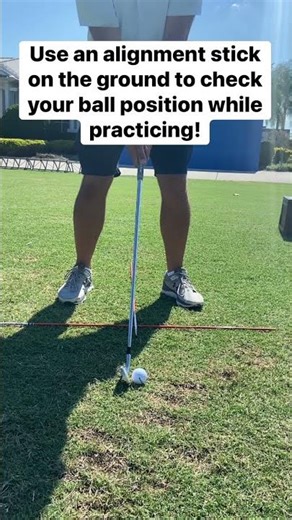 Fix Ball Position with Alignment Stick Drill #golf #golftips