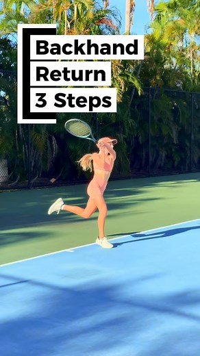 Nodir Azimov | Tennis Coach on Instagram: "Backhand Return 3 Steps 📝 Oftentimes, a backhand return can be not only for returning serves but powerful shots in general. 🤯 It is much easier catching heavy topspin shots to the backhand using this method. #tennismatch #tenniscoach #tennistraining #miamitennis #tennismiami #tennisfun #tennistips #tennislessons #tennisdrills #learntennis #tennisexercises #tennispractice #tennisgirl #tenniskids #miamikids #backhand #tennisbackhand"
