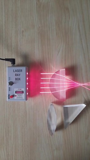 It's normally hard to see laser beams moving through the air, so why is it so easy to see the laser beams in the optics demos we do with this laser ray box? #lasers #optics #stem #science #physics #light #learnontiktok #foryoupage #foryou #fyp