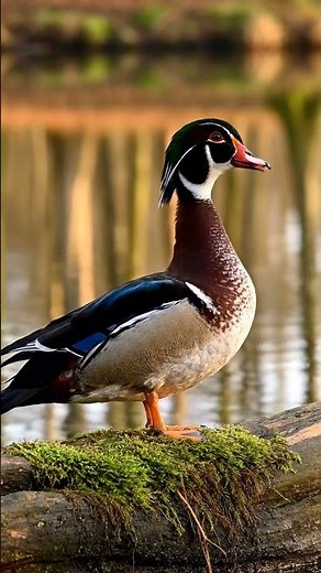 Wood Duck's STUNNING Iridescent Preening Display! 🦆✨