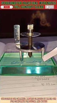 Spherometer Practical || How To Find Radius Of Curvature #spherometer #science #physics #cbse #icse