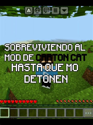 #minecraft humor #probando el mod de the carton cat #minecraft bedrock #minecraft java #apollen papitos no a los therians