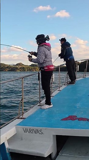 釣れたイカに更なる巨大魚が…
