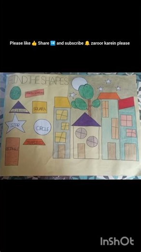 📐 Learn shapes with colorful chart Drawing for school.