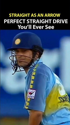 The perfect straight drive you will ever see by Tendulkar - Analysis #short #cricket #shorts