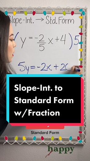 Standard Form of Linear Equations Explained | Math Tutorial