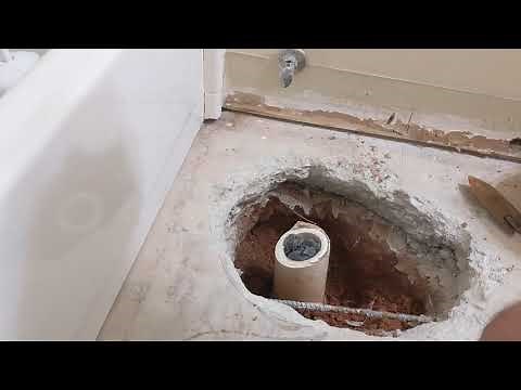 Move Toilet Waste Pipe in Concrete Slab - Easy