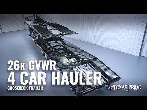 Walk Around: 26K lb GVWR Gooseneck 4 Car Hauler Trailer | Texas Pride