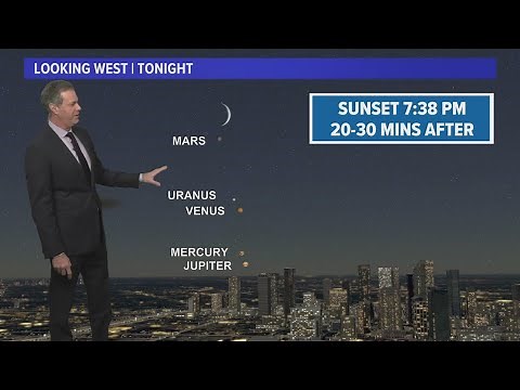 5 planets to align near moon after sunset tonight