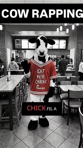 Addicting Ads | Ai Comedy & Commercials on Instagram: "Chick-fil-A Rap Song 🐔 🎤 A cow raps a jingle for the famous chicken chain Chick-fil-A 🐄 Their slogan "eat mor chickin" delivered by a cow persuades customers to eat less beef 🥩 Chick-fil-A is one of the most popular fastfood chains in the nation and the top chicken restaurant in terms of revenue 🍗 Catchy jingles and commercials are brought to you by Addicting Ads powered by Addicting Ai 🌏 Addicting Media Group, 2026 #chicken #cow #rest