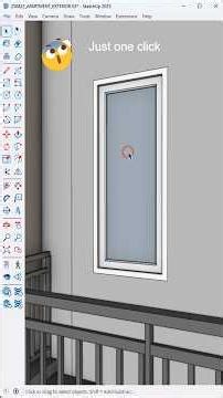 Wow Faster! 🤩 Making windows in SketchUp is just one click