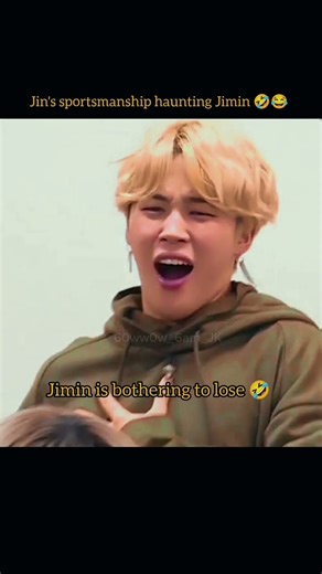 Jimin is bothering to lose 🤣 #jimin #jin #bts