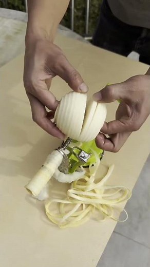 How an Apple Peeler Peels, Cores, and Slices an Apple in Seconds