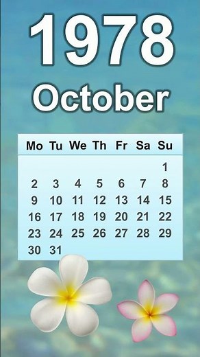 October 1978 Calendar