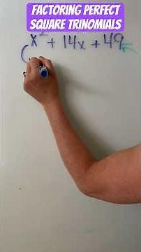 Factoring Perfect Square Trinomials | Integrated Math 2 #maths #shorts