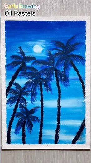 How to Draw Night Sky with Oil Pastels