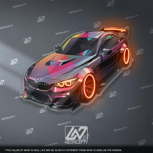 Sport Car Neon Sign - Car Lover LED Wall Decor of a Stylized Sports Car, Perfect for Garages, Man Caves, Game Rooms, Auto Enthusiast Spaces - Etsy