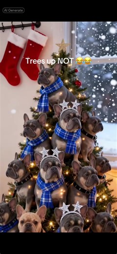 It’s still NOOOVEMBER so no tree yet but I do like this one #frenchie #christmas #tree #eddie