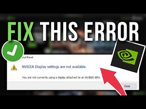 How To Fix NVIDIA Display Settings Are Not Available - Full Tutorial