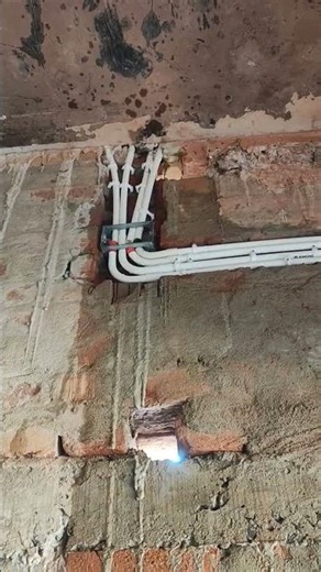 electric wall cutting piping and mcb Box installation