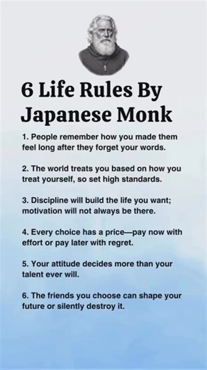 6 Life Rules By Japanese Monk | Advanced Life Skills