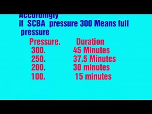 SCBA Time Duration Calculation