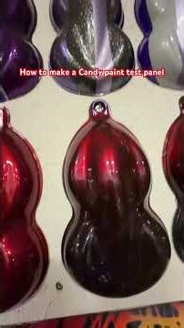 How to do test panels on a custom Candy paint job , airbrush, silver gold red pearl flake pinstripe