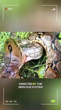 The King Cobra easily devours an entire python.. #shorts #fyp #animals