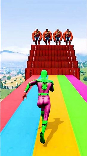 GTA 5 Epic Water Ragdolls | Spider-Man Jumps / Fails ep.13681 #shorts