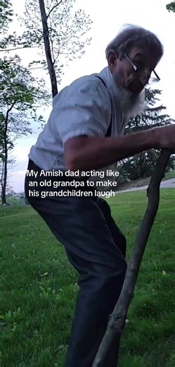 He’s always doing funny things to make us laugh 😂 #funny #dad #amishdad