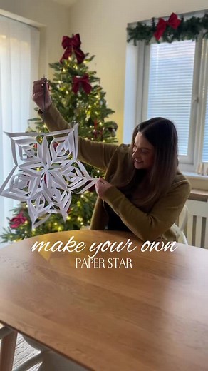 2.1K views · 18 reactions | Make your own paper star  We make these paper stars each year, it’s such a fun one to do with children! Sofia loves making them ✨ This one looks harder than it is! Hopefully this tutorial will help, let me know if you’re giving this one a go xxx #christmas #christmastime #makeyourown #diychristmasdecor #diychristmas #star #christmascrafts #tutorial | number.four.teen | Facebook