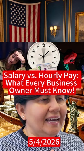 Salary vs. Hourly Pay: What Every Business Owner Must Know! 💰🕒 #salary #businessowner #moneytips #fyp #entrepreneur #california #negocios #lauraelenamartinezz #tipsparaempresarios #latinosmillonarios #foryou #fpy #greenscreen #foryoupage #fypシ #money #empresarios #dueñosdenegocios #business #company